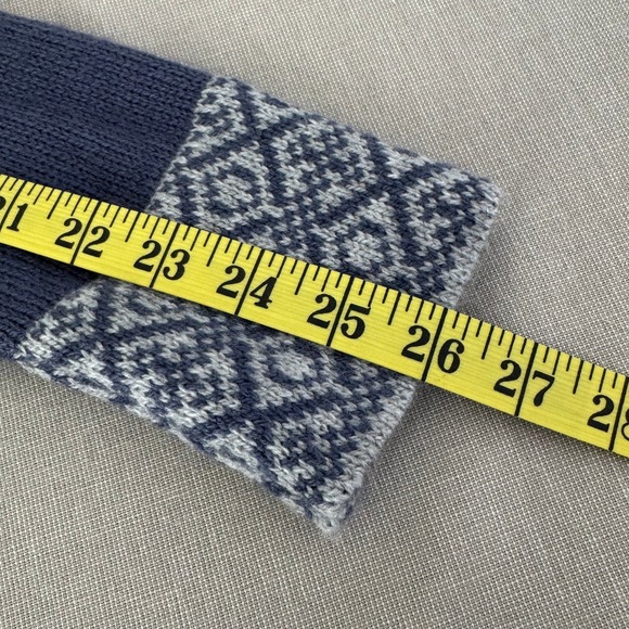 South American Side Alpaca Blend Mock neck Sweater Blue - Picture 10 of 10